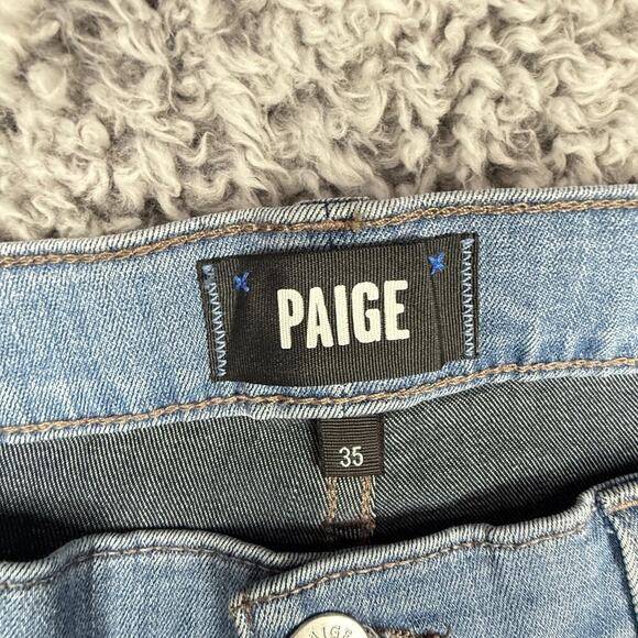 Paige Normandie Straight Leg Jeans Light Denim Donnelly Blue Jeans Sz 35 Men's - Picture 14 of 16